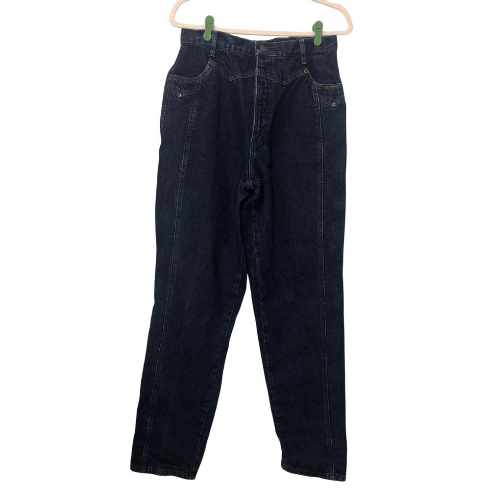 Vintage Rockies High Waisted Pocketless Western Jeans Dark Wash Denim Size M